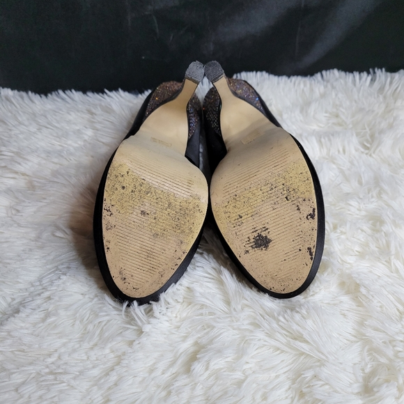 Steve Madden rhinestone heel with platform, size US 6, round cover toe - Picture 5 of 9